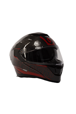 Шлем интеграл карбоновый HETOSHI FF936S CARBON RED WHITE р.XL