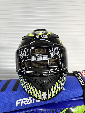 Шлем интеграл HETOSHI XD1-97 цв. Черно зеленый глянцевый  р. XXL