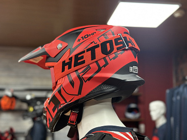 Шлем кроссовый HETOSHI OF836 EXOSS CROSS PRO MX289 цв.Красный с черными вставками Матовый р.XL