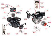 Двигатель мотобкусировщика IRBIS МУХТАР-15 (2018 г.) (с реверсом)