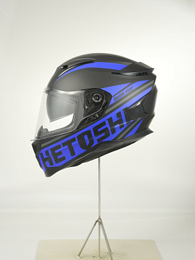 Шлем интеграл HETOSHI FF938 double visor Цв.Черно-синий Матовый р.XXL