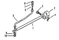 Пластина фиксации поворота мотора 2-Х ТАКТНОГО ПЛМ MERCURY 90 Серийный номер от 9506481 до 9589038