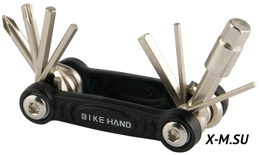 Набор ключей складной YC-286-B Bike Hand (8 ключей) Набор ключей складной YC-286-B Bike Hand (8 ключей)