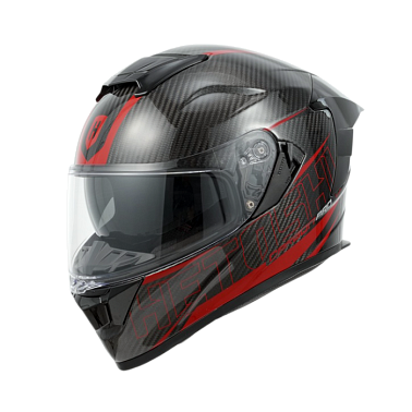 Шлем интеграл карбоновый HETOSHI FF936S CARBON RED WHITE р.XL