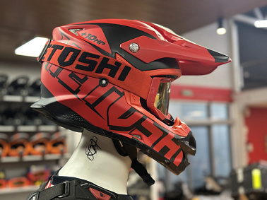Шлем кроссовый HETOSHI OF836 EXOSS CROSS PRO MX289 цв.Красный с черными вставками Матовый р.XL