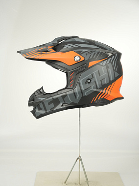 Шлем кроссовый HETOSHI OF836 EXOSS CROSS PRO MX289 цв.Черно-серо-оранжевый Матовый р.M