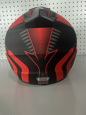 Шлем кроссовый HETOSHI XD1-186 цв. Черно-красный  р. L