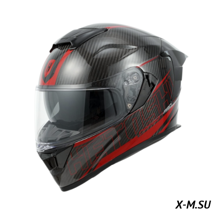 Шлем интеграл карбоновый HETOSHI FF936S CARBON RED WHITE р.L